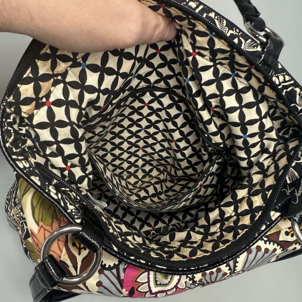 Vera Bradley Medley Patchwork Floral Shoulder Bag Tote 13x13x4.5 GUC - Picture 13 of 16